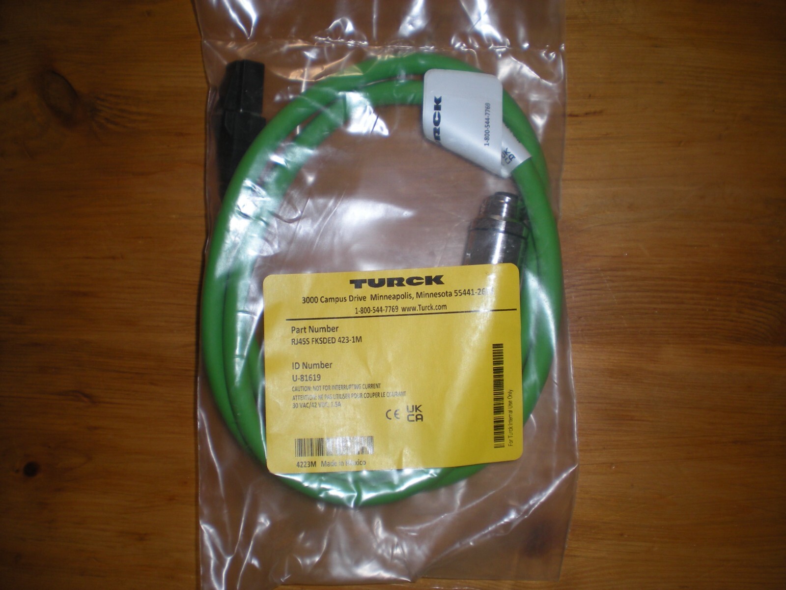 NEW TURCK U-81619 RJ45S FKSDED 423-1M