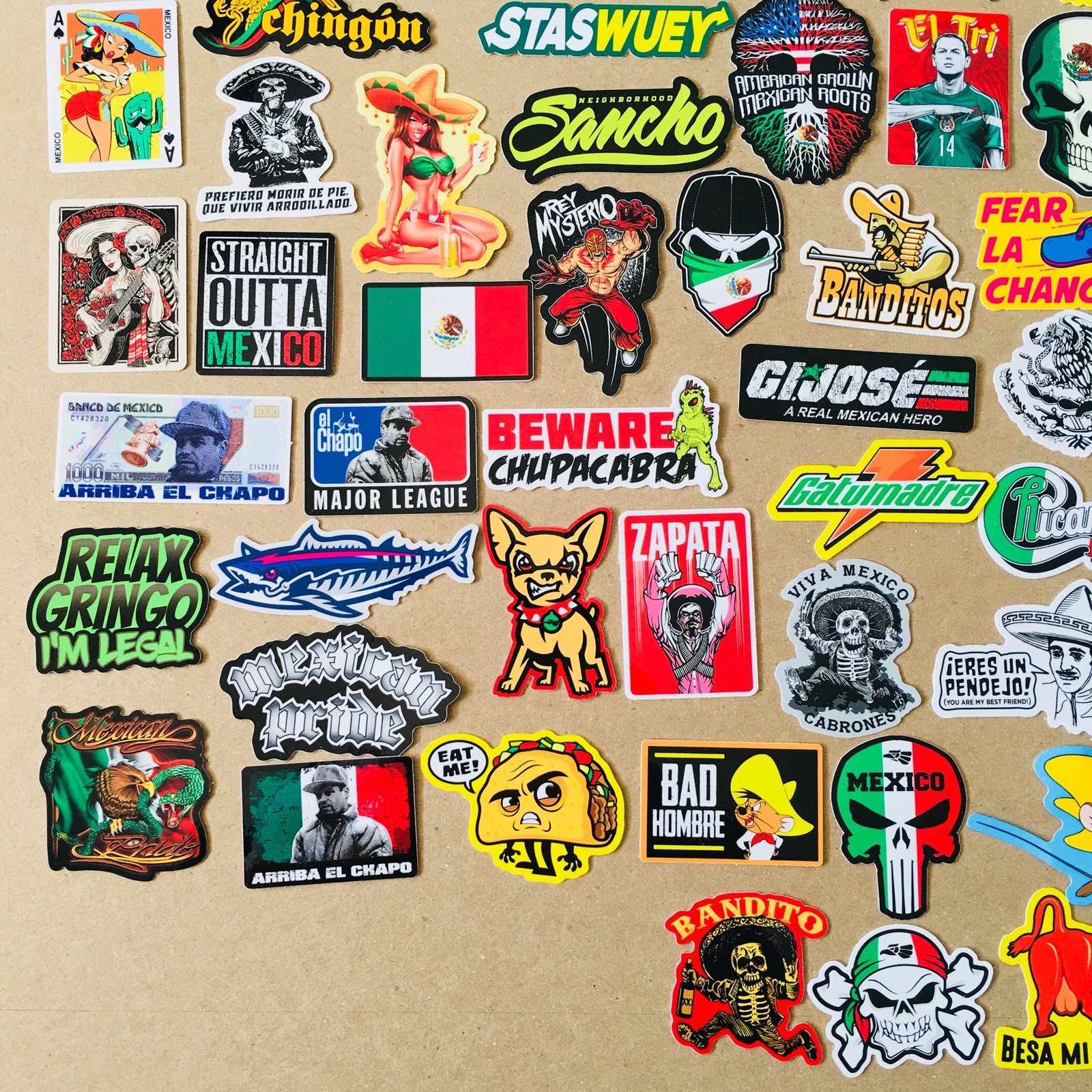 SUPER MEXICAN Hard Hat Stickers 82+ MEXICO HardHat Sticker & Decals, Helmet MX