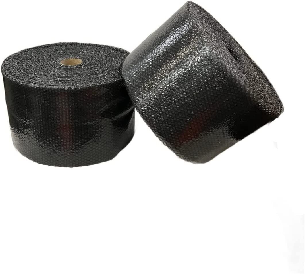 3/16” Small Bubble Cushioning Wrap Black Roll 250′ x 12” 250FT Perf 12”