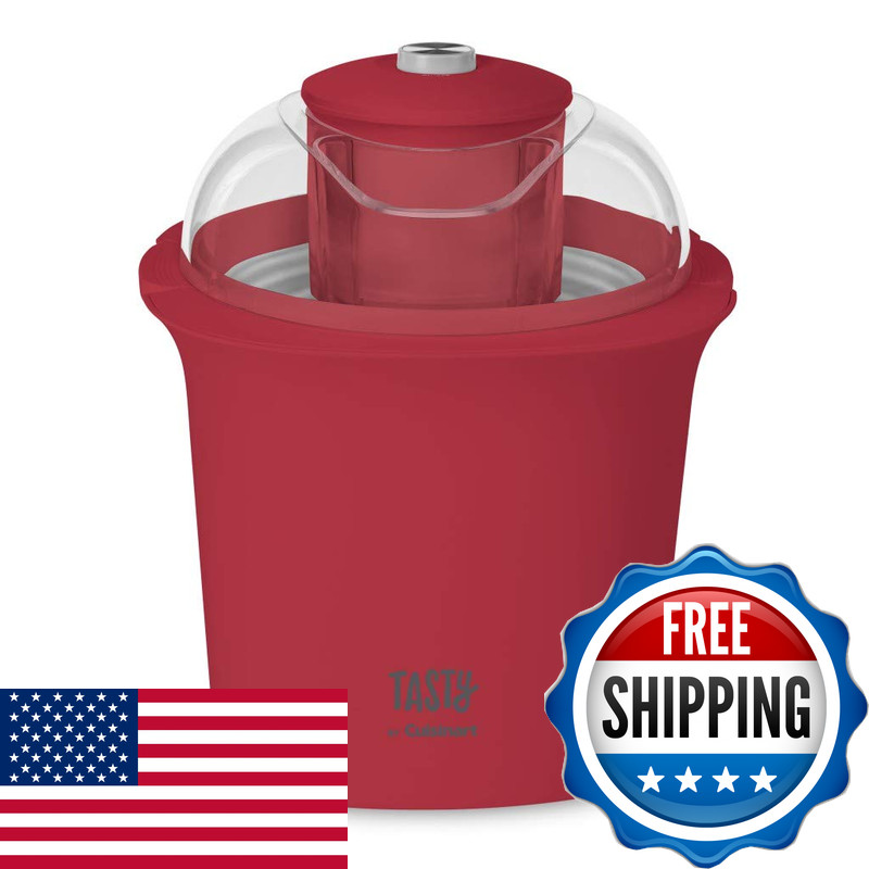 Tasty By Cuisinart Icm100Trd Ice Cream Maker 8.71L X 8.71W X 10.49H Red