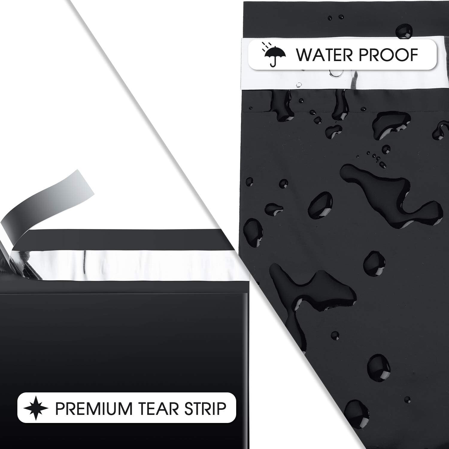 Poly Mailers Shipping Bags Mailing Envelope Large Package Bag 14.5×19″ 200 Black