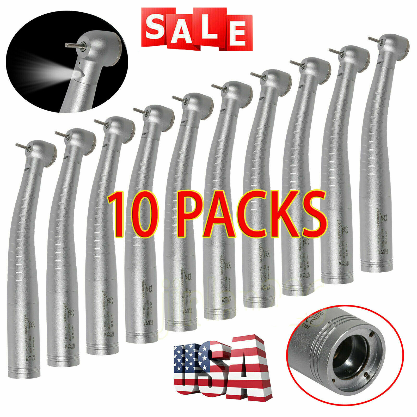 10*KaVo Style Dental High Speed Turbine Handpiece fit 4/6 Hole Coupler Swivel US