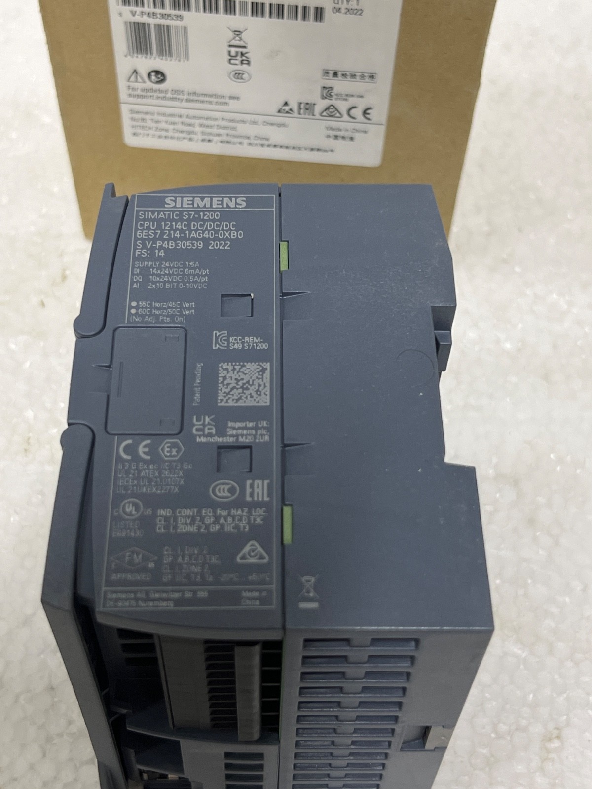 Siemens 6ES7214-1AG40-0XB0 S7-1200 Industrial CPU Module