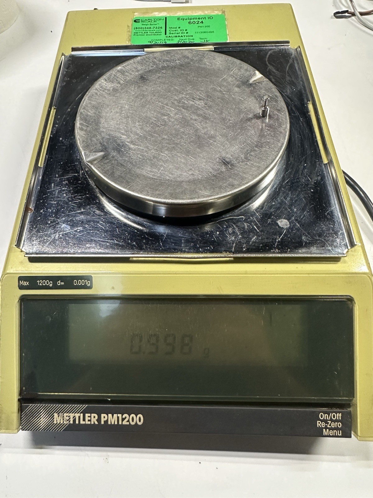 Mettler digital lab scale balance analytical PM1200 PM 1200 g 1 mg lab