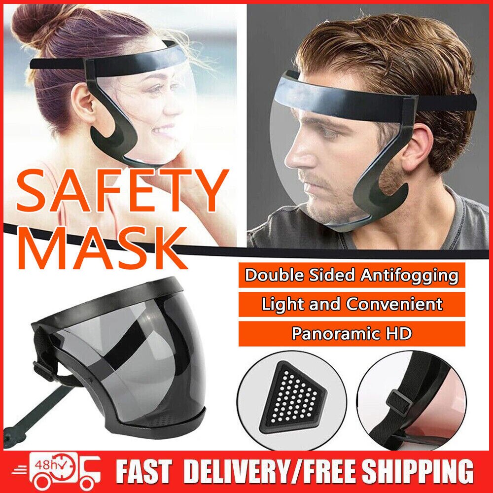 Full Face Super Protective Mask Anti-fog Shield Safety Transparent Head Cover