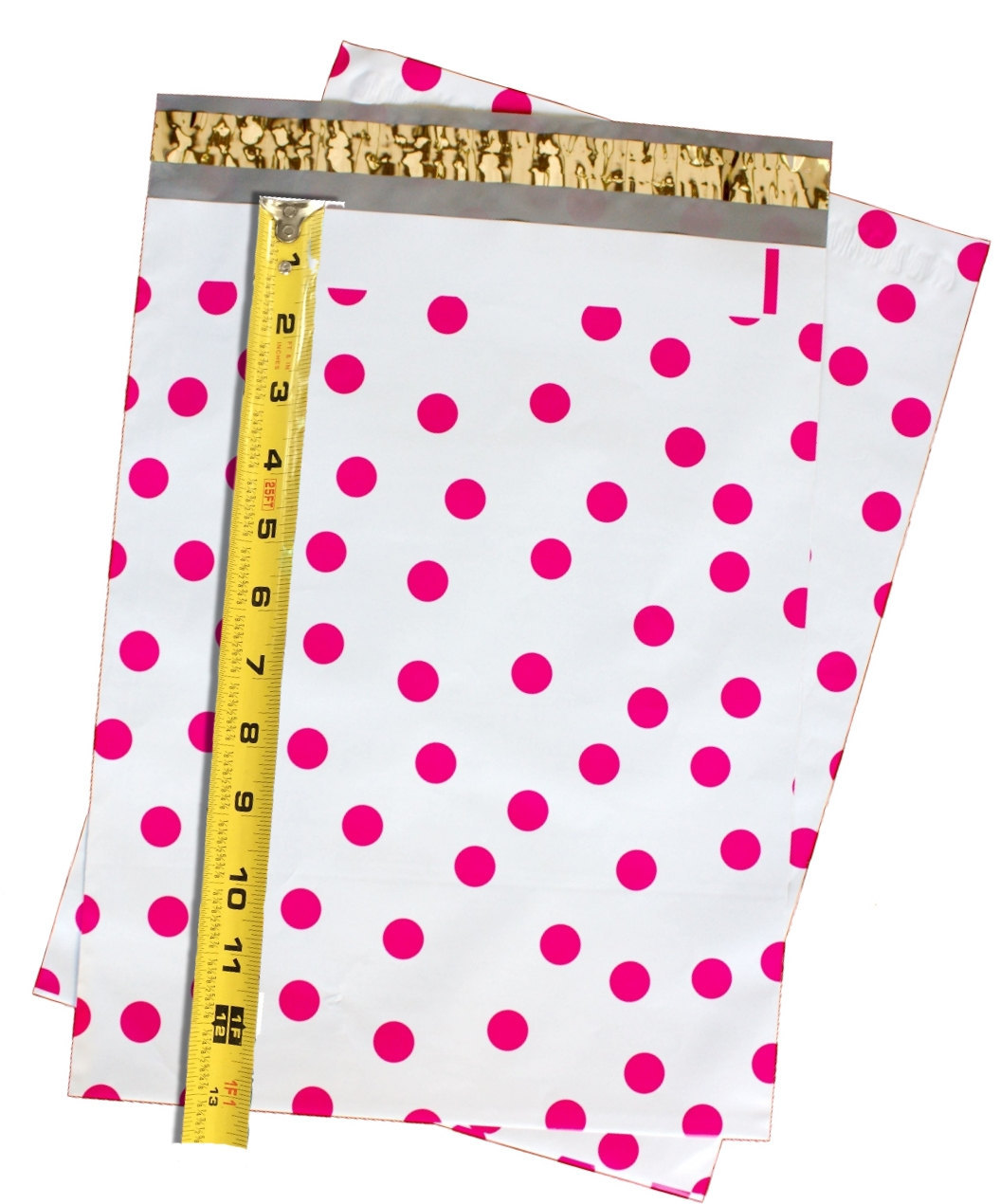 Hot Pink,Teal,Purple,Blue Polka Dot Flat Poly Shipping Mailers 10×13, 6×9, 12×15