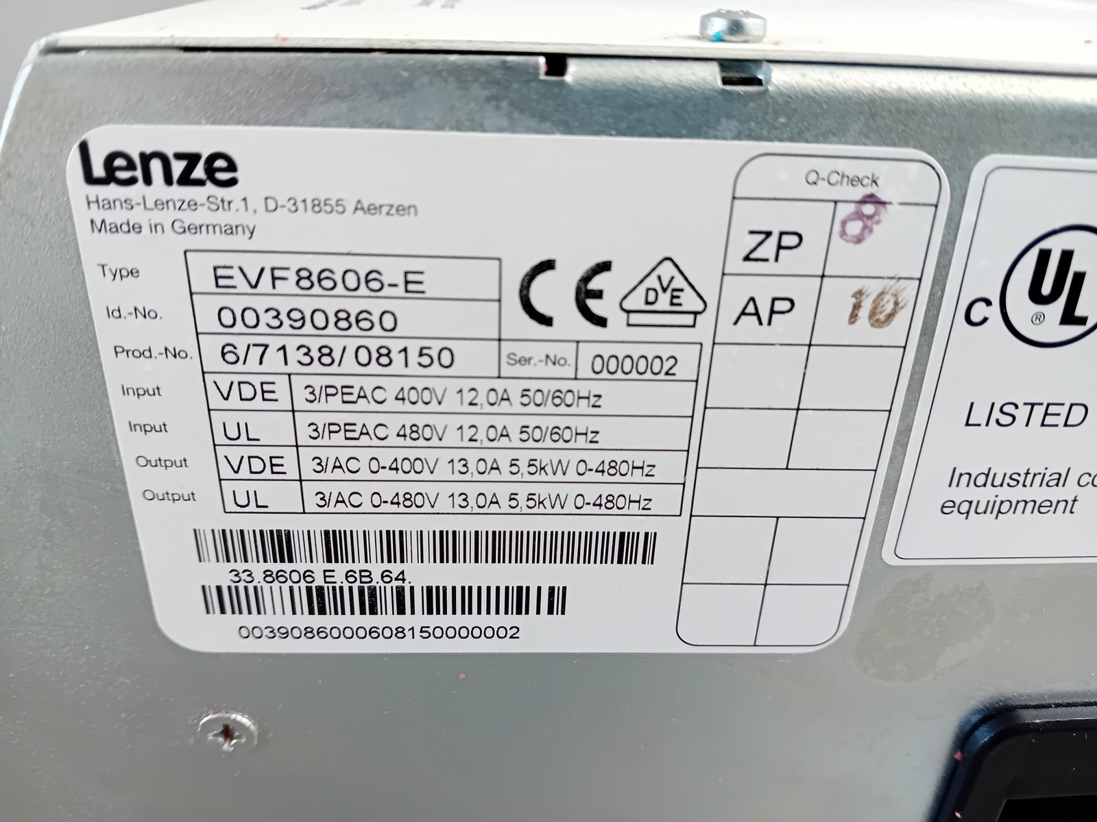 Lenze EVF8606-E