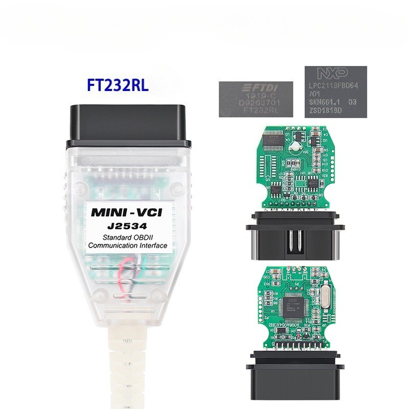FT232RL MINI VCI J2534 Diagnostic Cable for Toyota V18.00.008 Techstream