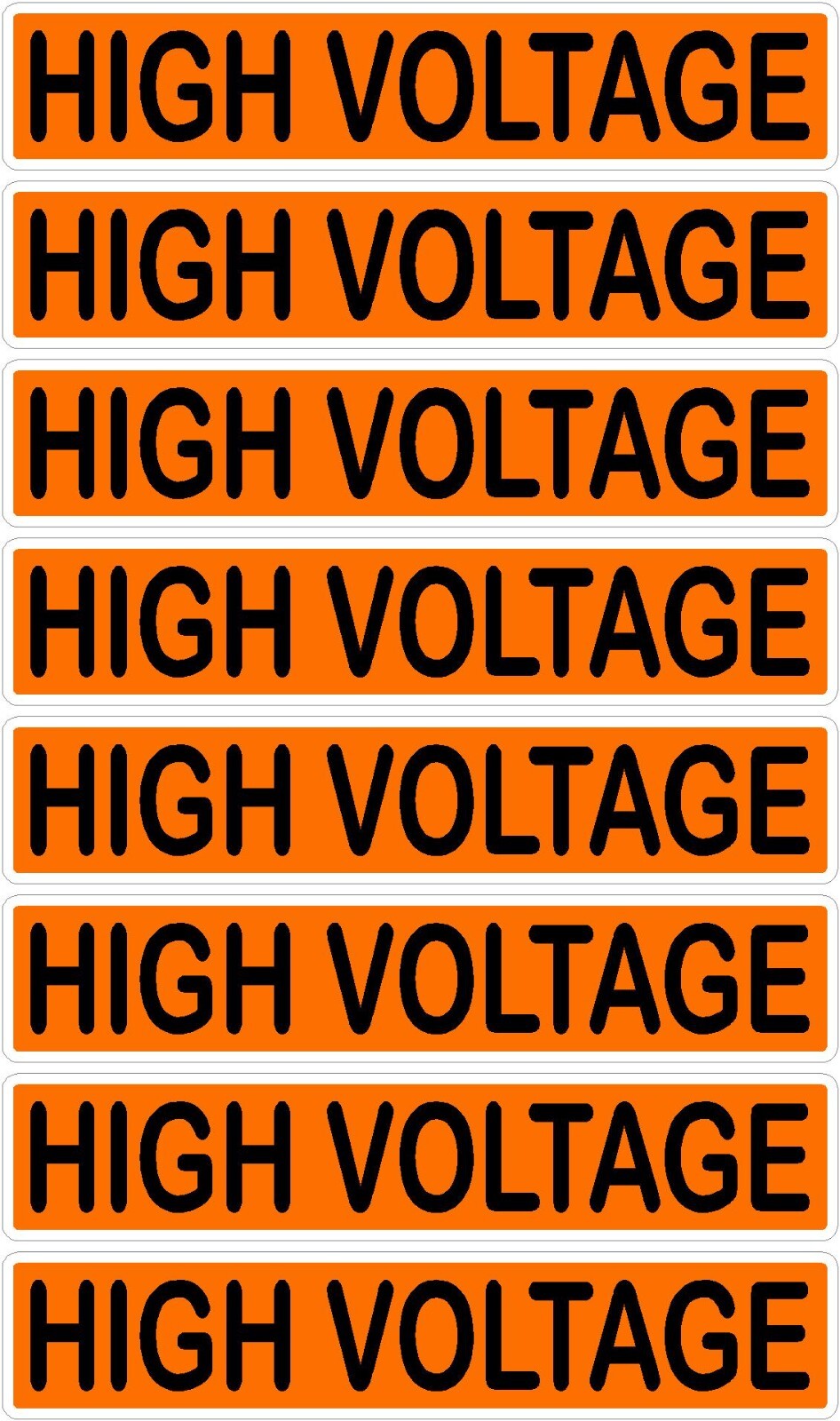 Conduit Line Marker Orange Black 110 115 120 208 220 240 480 Volt 3Phase Sticker