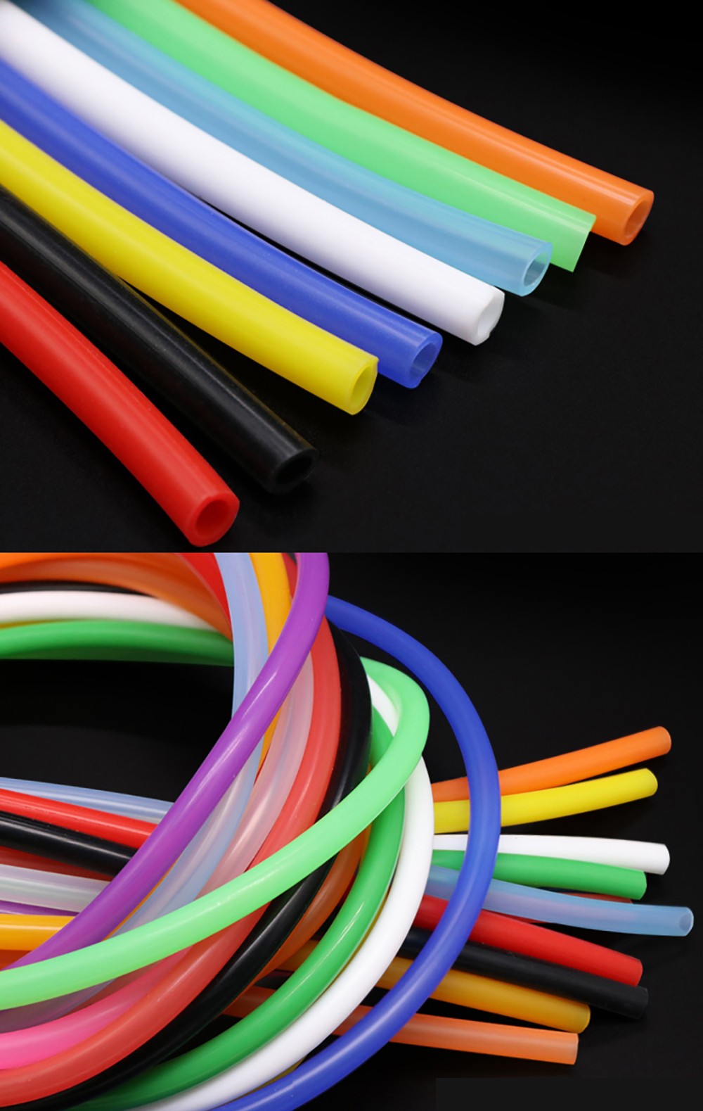 3mm – 10mm ID x 5mm – 12mm OD Food Grade Flexible Silicone Tubing High Temp Hose