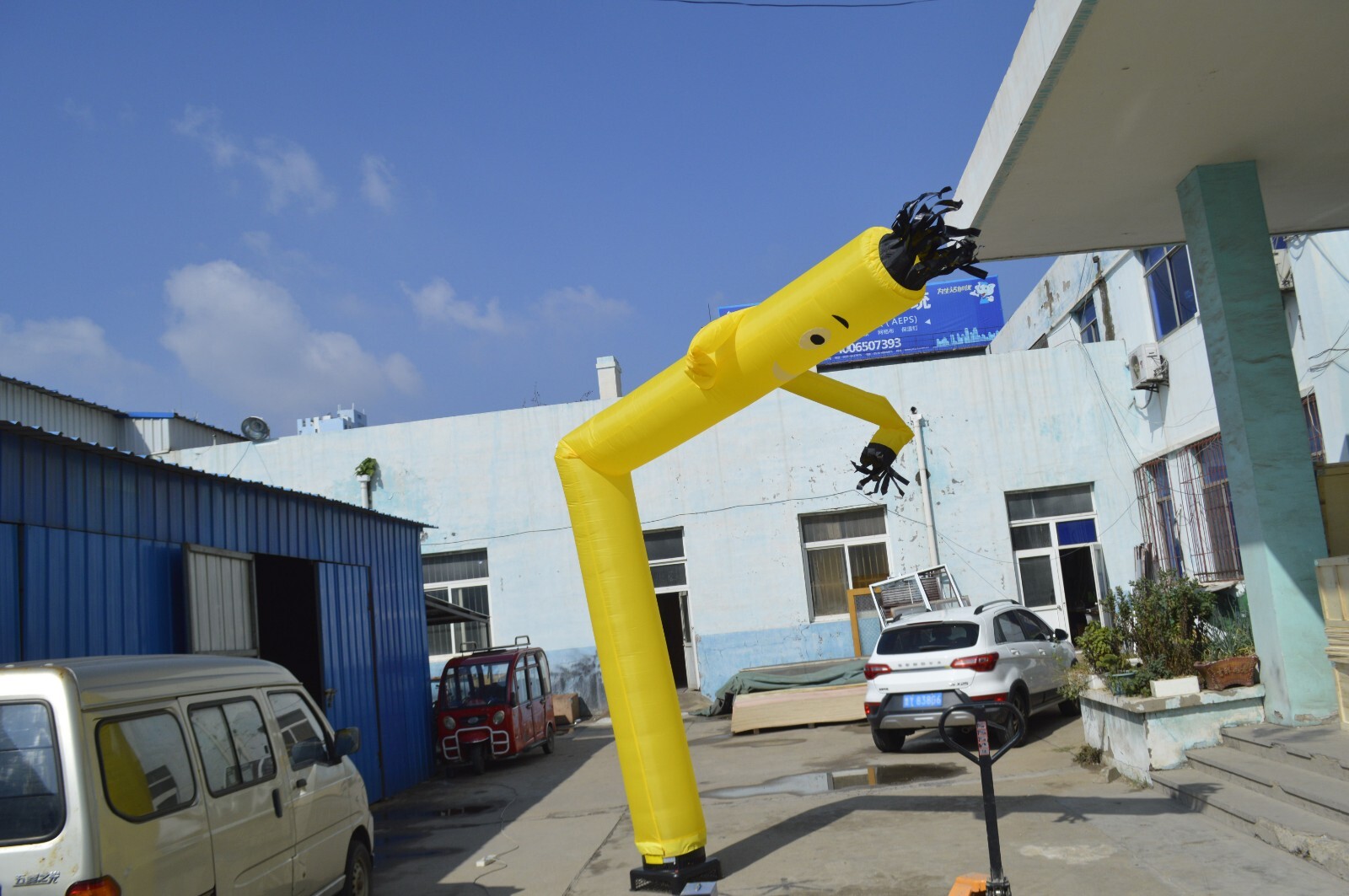 20ft Air Inflatable Dancing Wind Dancer Dancing Sky Puppet Yellow