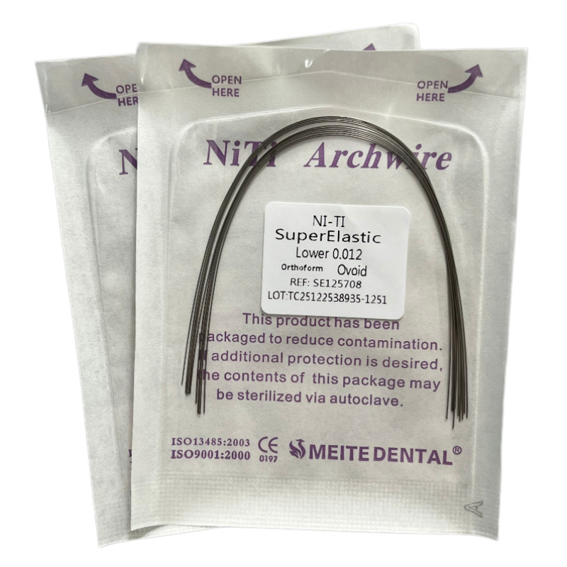 Dental Orthodontic Arch Wire Super Elastic Niti Round Rectangular Ovoid Form