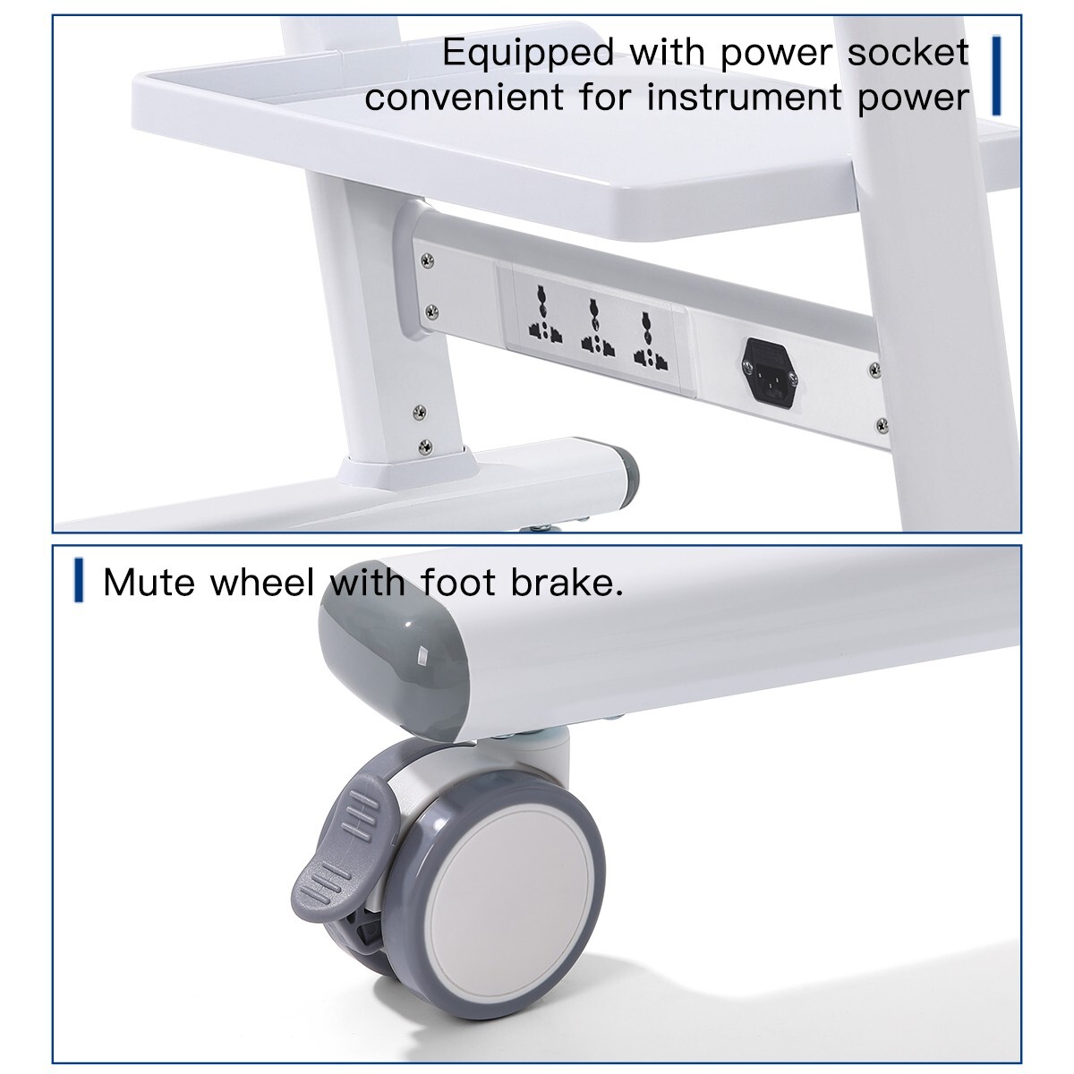 Dental Mobile Implant Endo Utility Cart Storage Cabinet Drawers /3 Layer Trolley