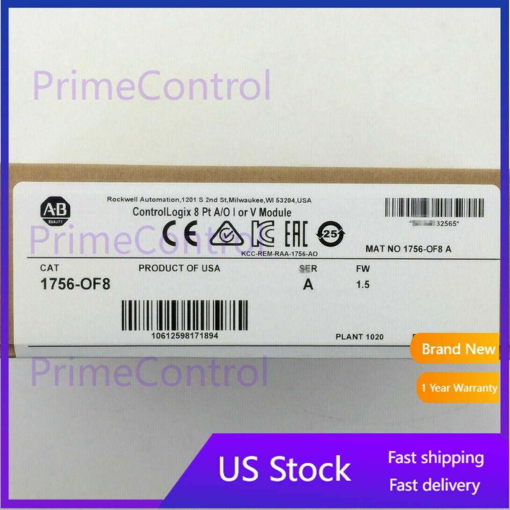 Factory Sealed AB 1756-OF8 SER A ControlLogix 8 Pt Output Module US Free Tax