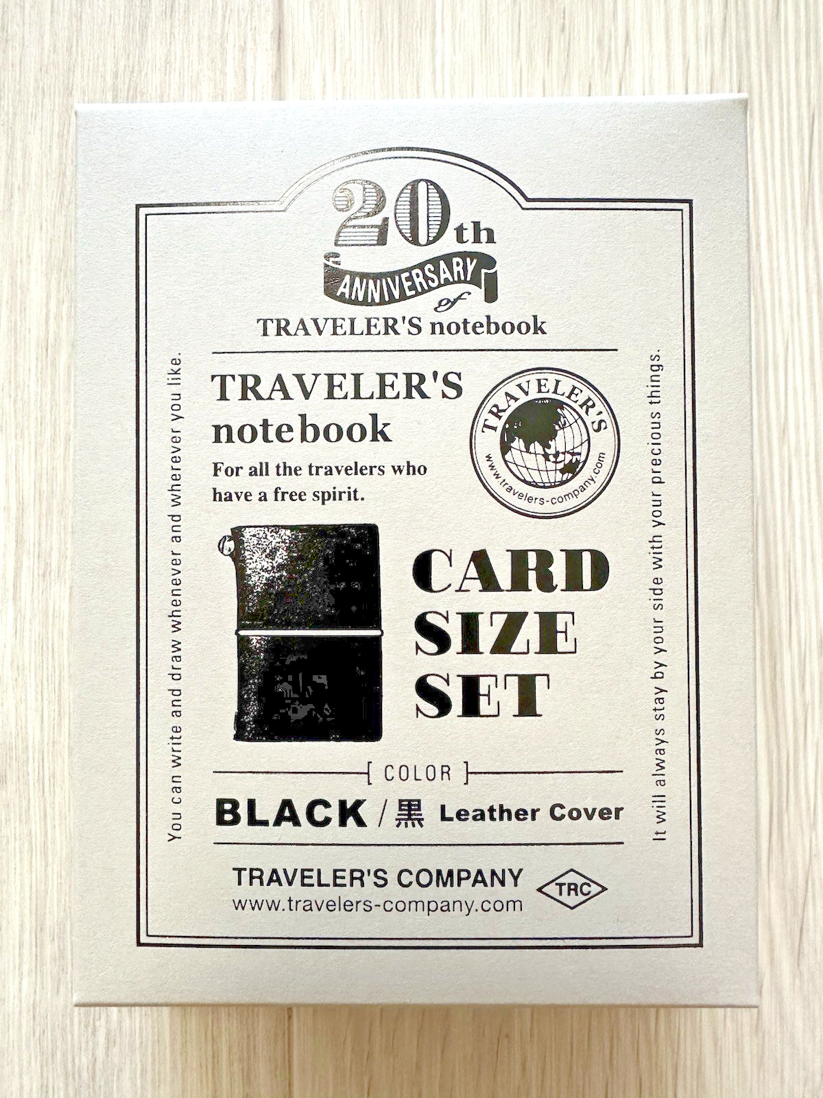 Traveler’s Notebook Card Size 20th Anniversary Set Leather Brown Black Japan NEW