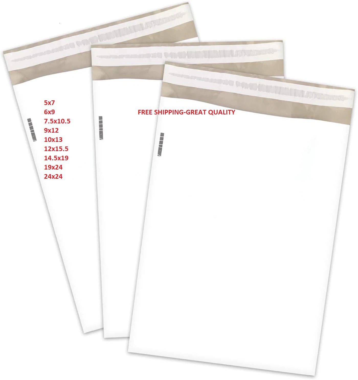 Poly Mailers Shipping Bag 6×9 7.5×10.5 9×12 10×13 12×15.5 14.5×19 19×24 Choose 1