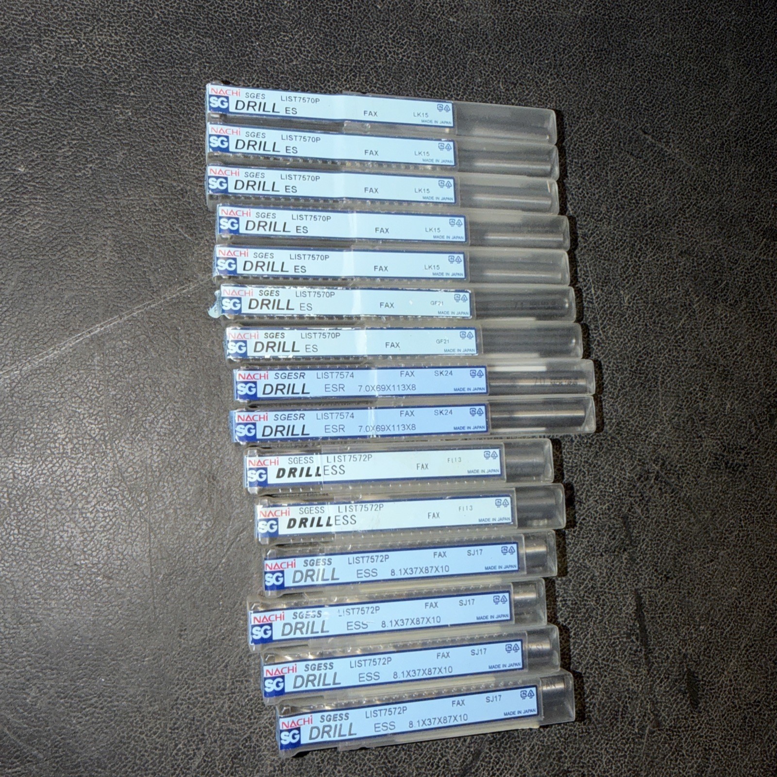 LOT OF 15 Nachi SGESS Drill Bits