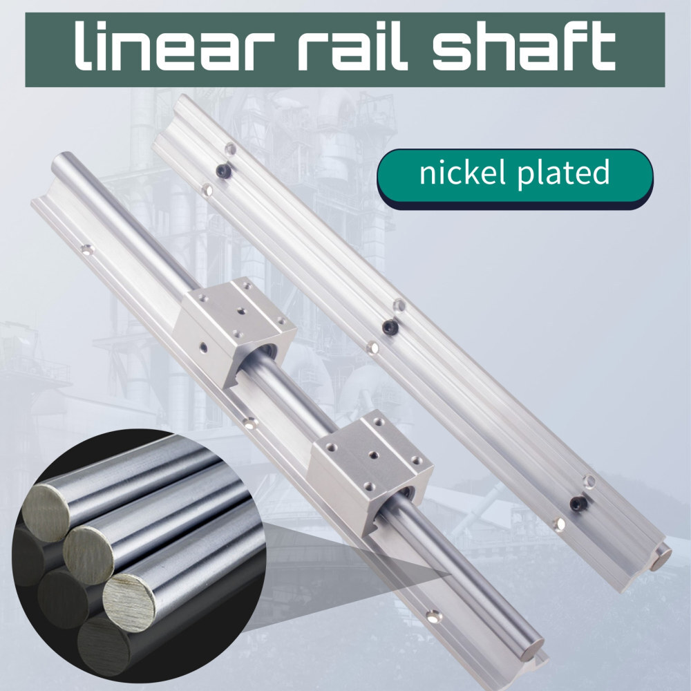 2PCS SBR16 Linear Guide Rail Slide Rail 300-2000mm +4PCS SBR16UU Bearing Block
