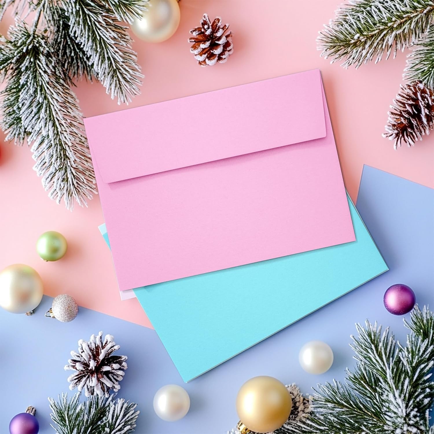 50-Pack 4×6 Colored Envelopes – Perfect for Weddings or Greetings