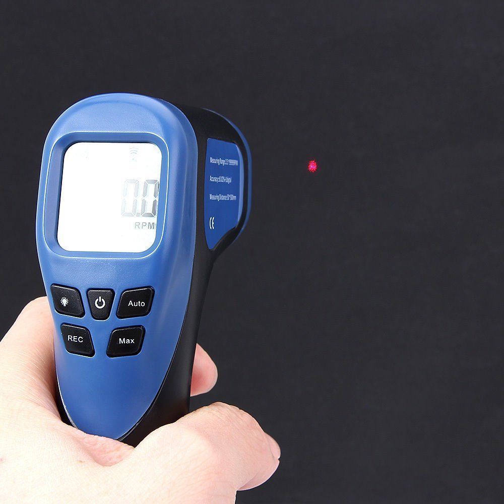 Handheld LCD Digital Laser Photo Tachometer Non Contact RPM Tach Tester Meter