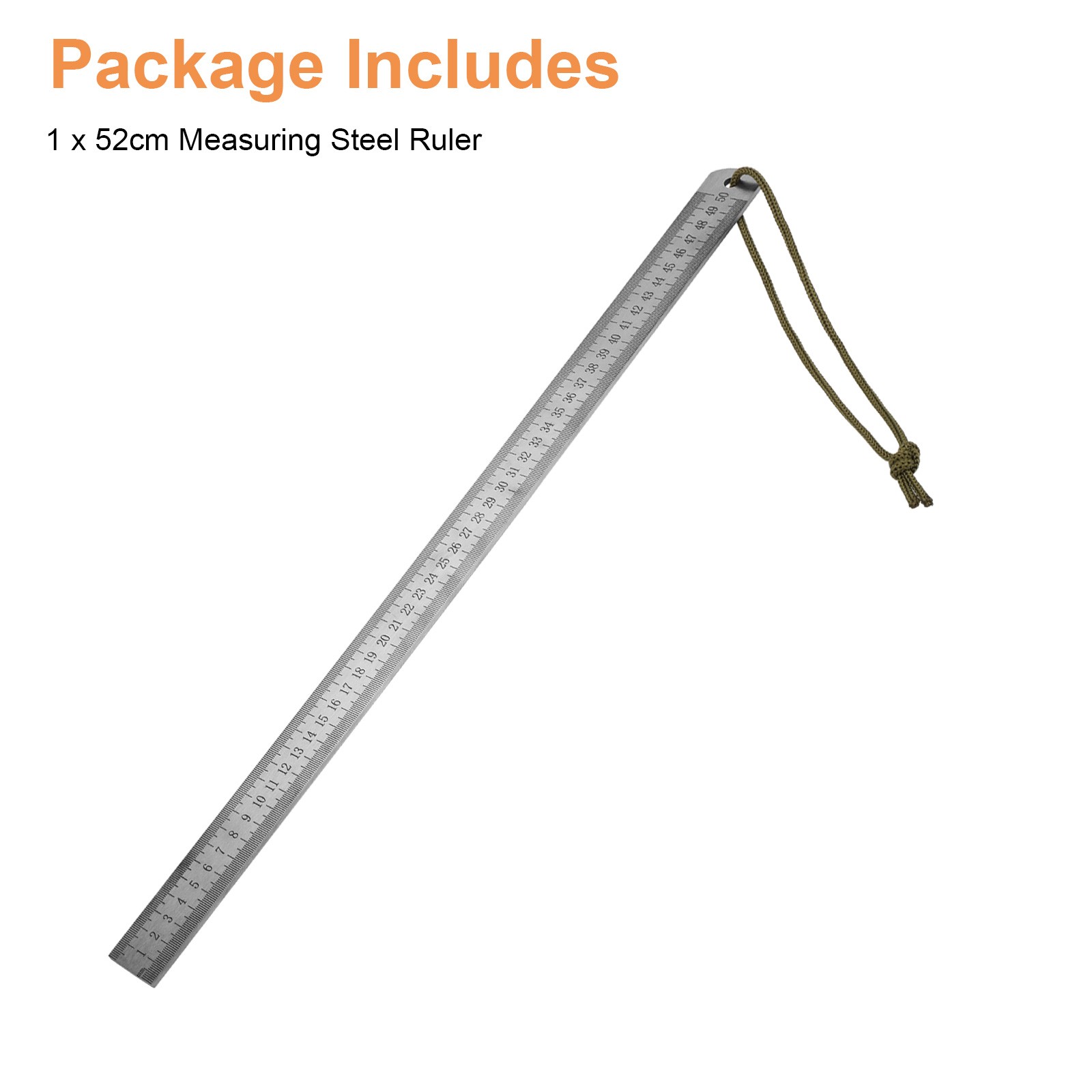 20″ Heavy Duty Stainless Steel Ruler Laser Etched Metric & Inch Straight Edge