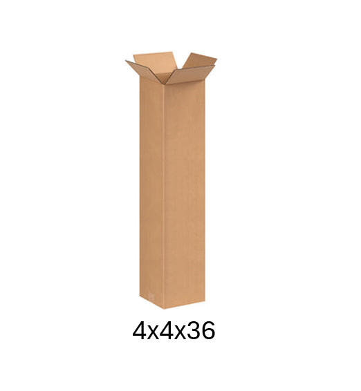 4″ x 4″ x 36″ CARDBOARD BOX – 200 lb – SINGLE BOX – BAT BOX