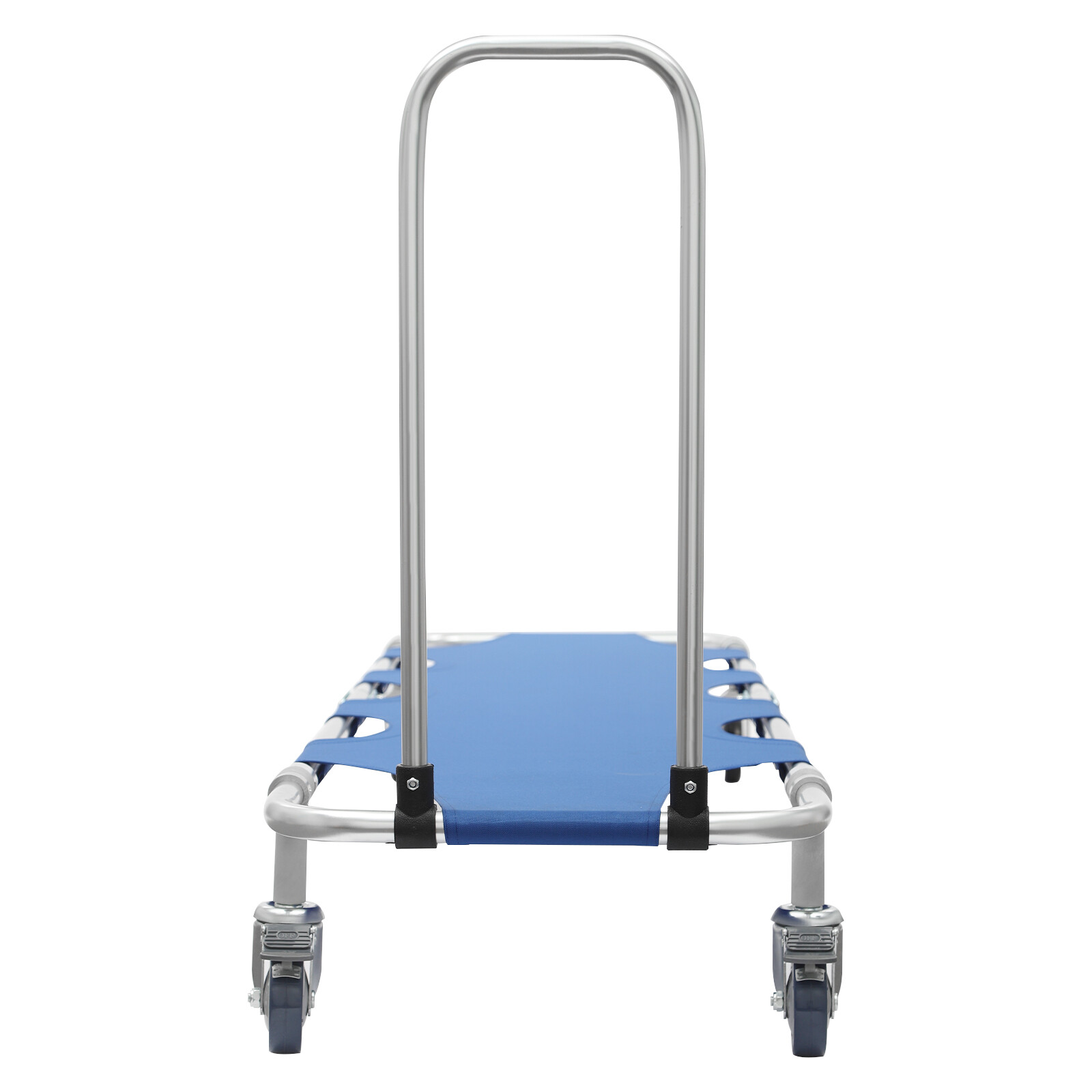 350lbs Folding Stretcher for Medical Emergency with Trolley 4 Wheels & Straps