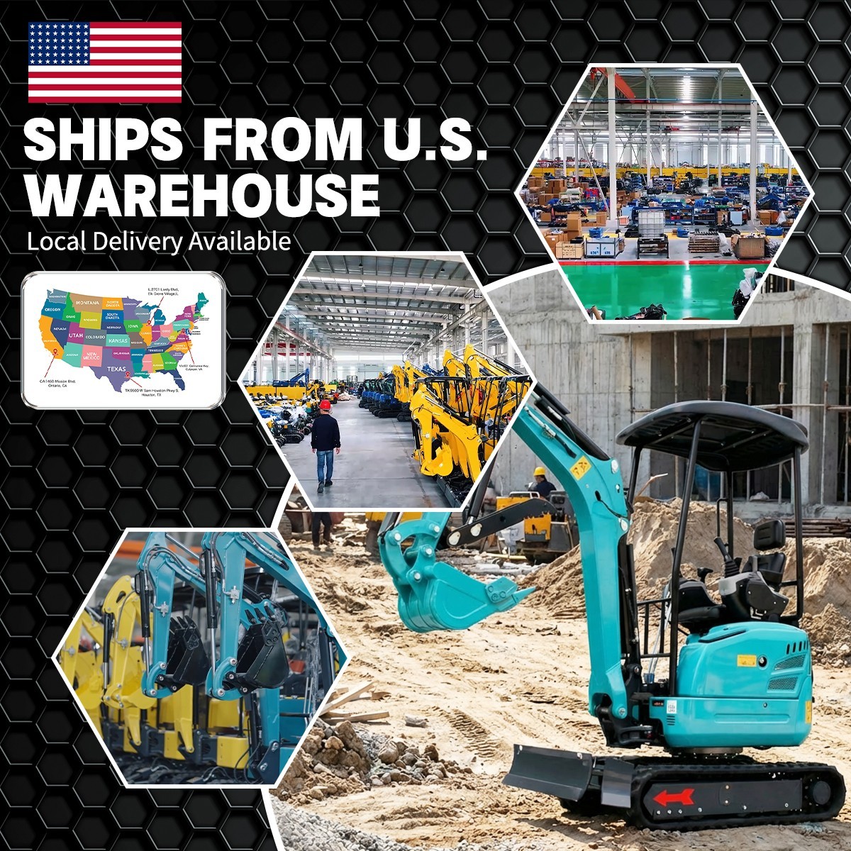 2.5 Ton Mini Excavator Kubota D902 Diesel EPA Expandable Tracks Side Swing