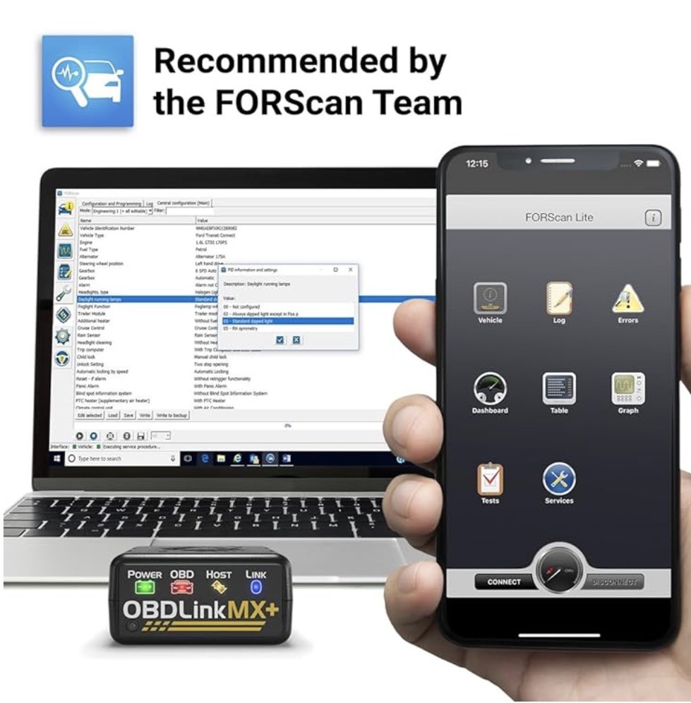 OBDLink MX+ OBD2 Bluetooth Scanner for iPhone, Android, and Windows
