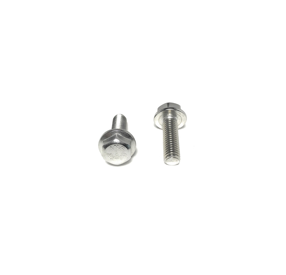 (10) M8 x 1.25 x 25 Stainless Steel DIN6921 A2 Hex Flange Bolts M8x25mm Flange