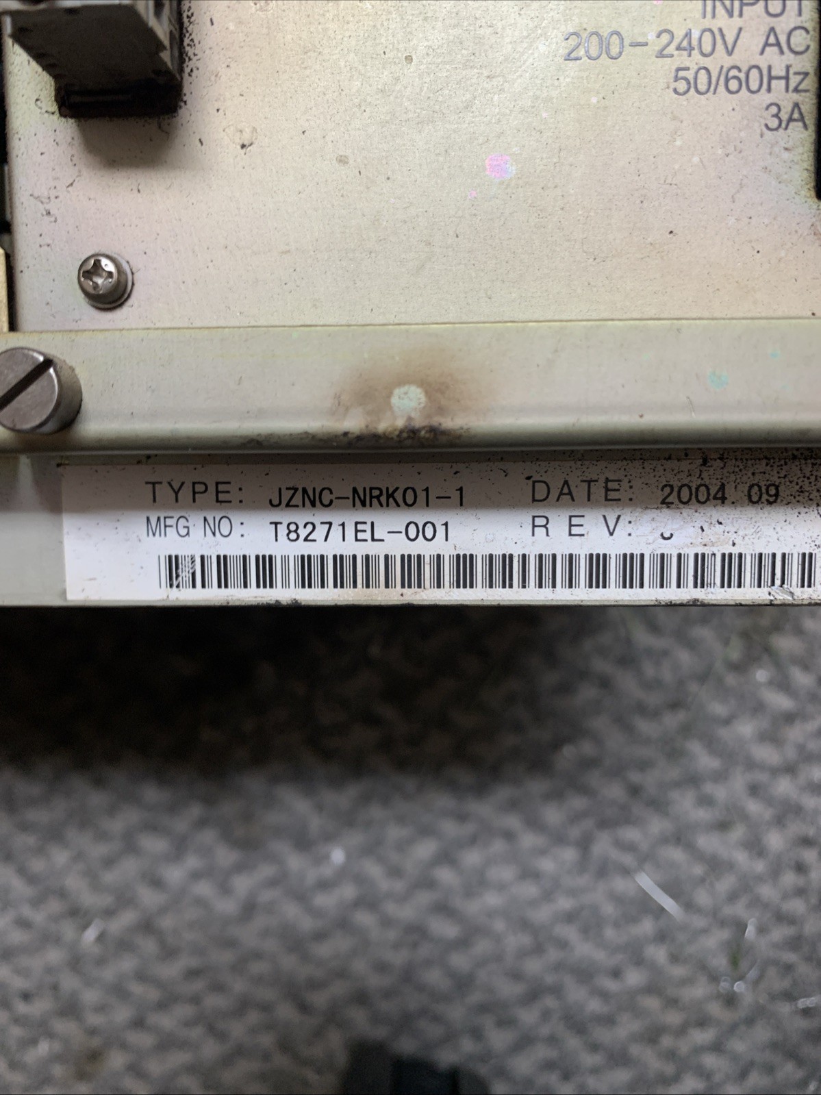 Yaskawa JZNC-NRK01-1 Power Supply Rack, CPS-420F, JZNC-NIF01-1, SGDR-AXA01A