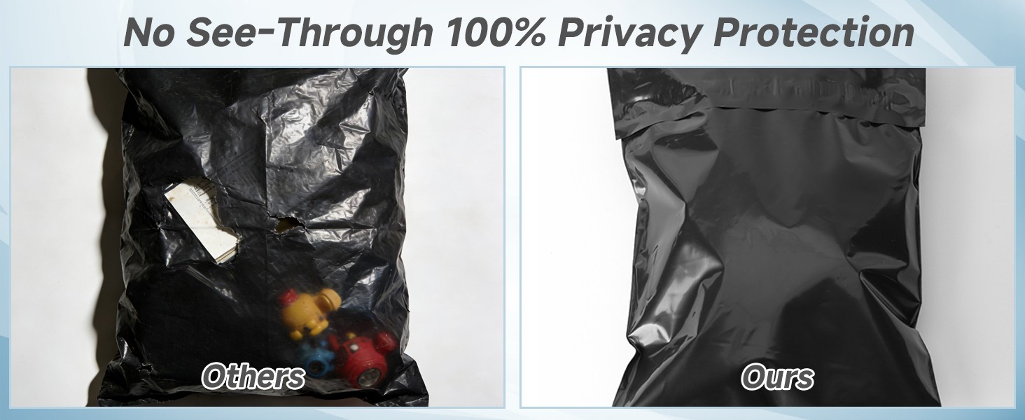 Any size Black Poly Mailers Shipping Envelopes Self Sealing Plastic Mailing Bag