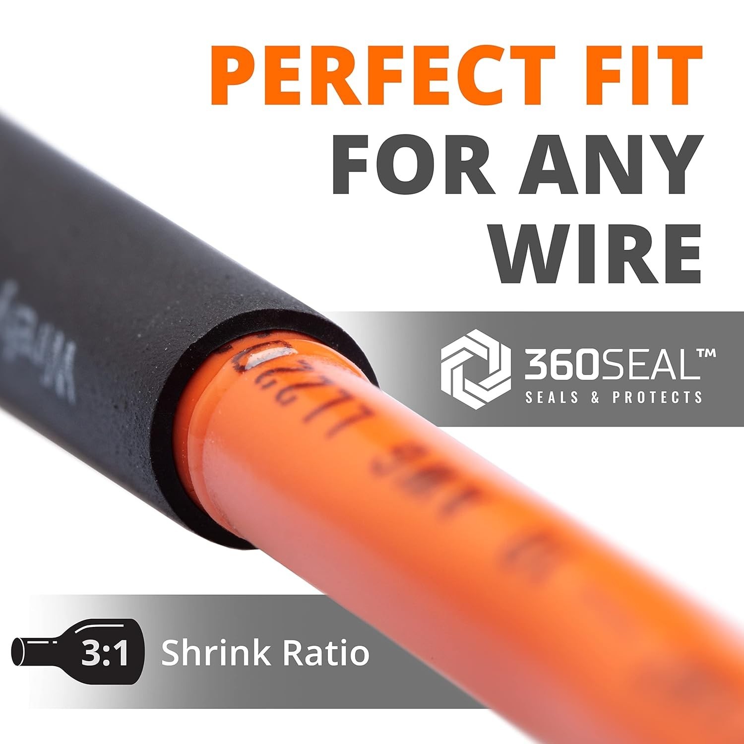 Heat Shrink Tubing Variety Pack – 180 Pcs with Strong Adhesive for Lasting Seal