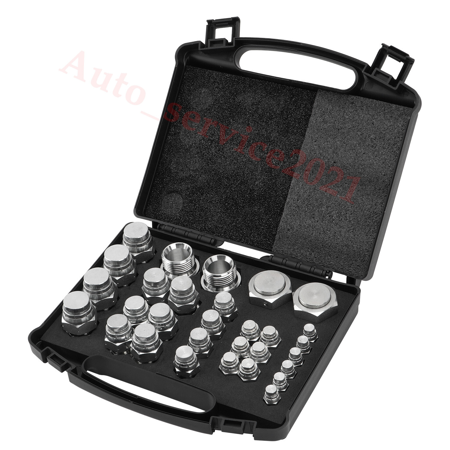56 Pcs BSPP Cap and Plug Kit Hydraulic Cap and Plug Kit with Precision Threading