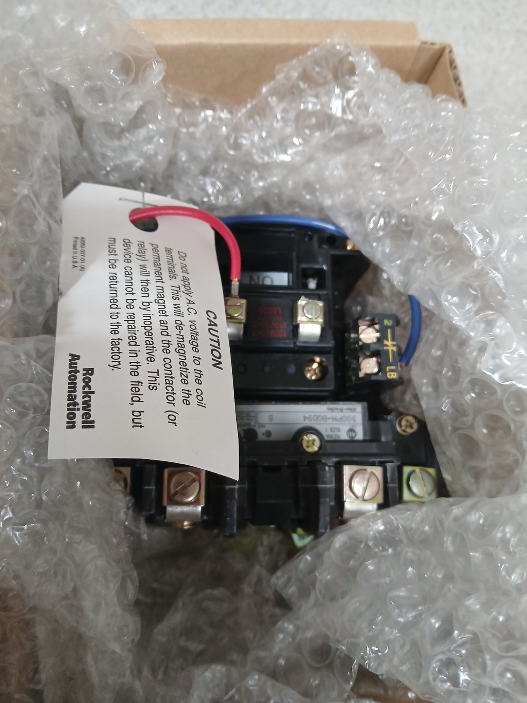 ALLEN BRADLEY ROCKWELL AUTOMATION BULLETIN 500PM CONTACTOR 500PM-BOD94 SERIES B