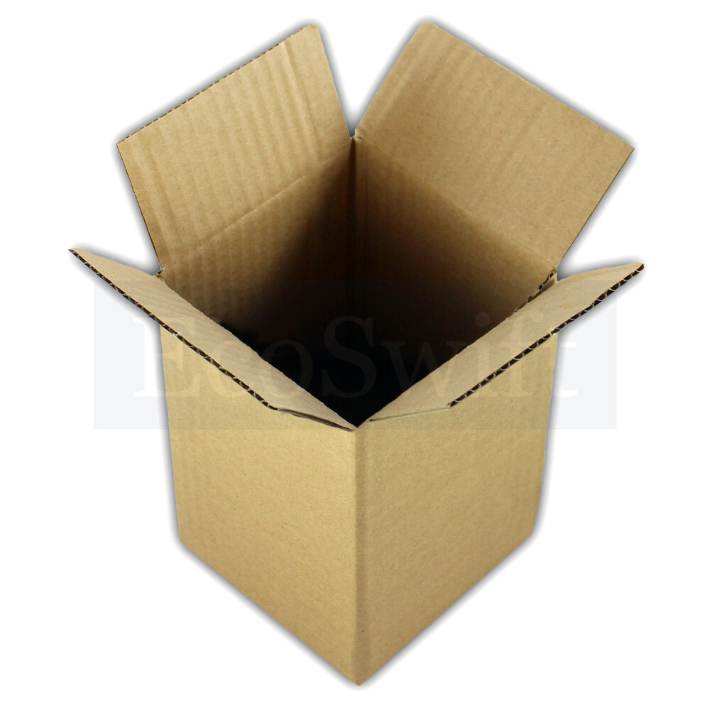 50 4x4x6 EcoSwift Cardboard Packing Moving Shipping Boxes Corrugated Box Cartons