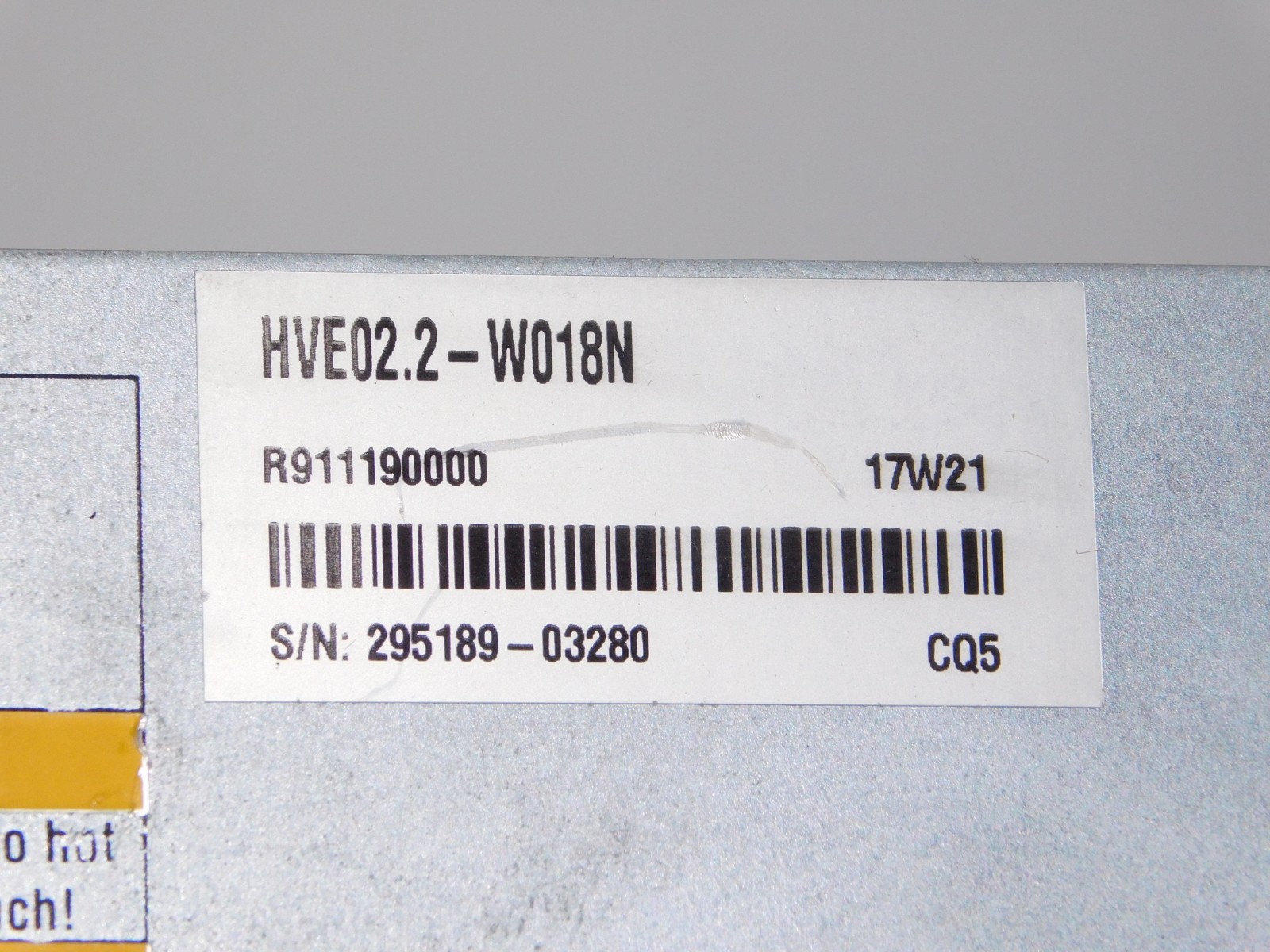 Bosch Rexroth HVE02.2-W018N Indramat Power Supply Unit Drive Module R911190000