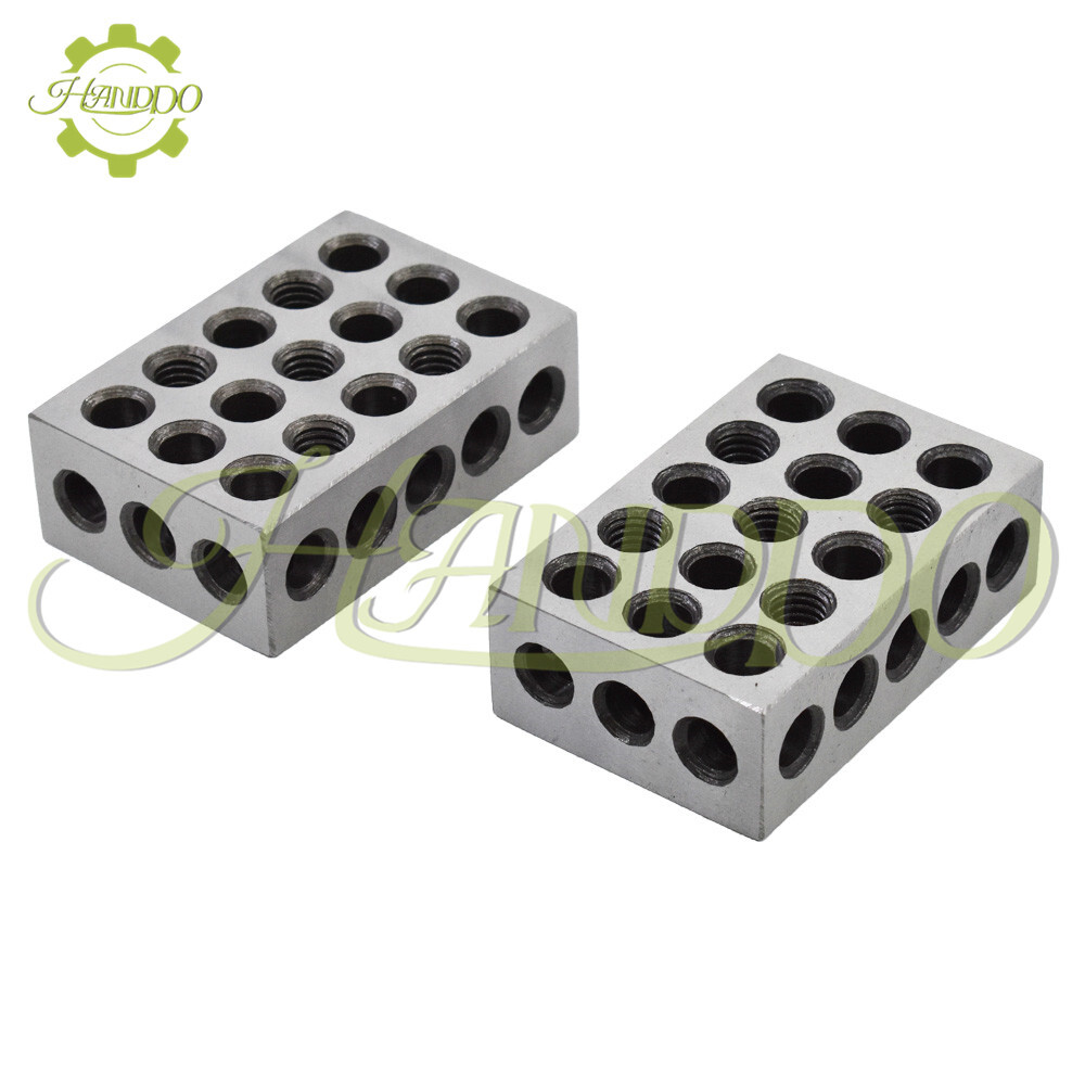 Ultra Precision 1 Matched Pair 1-2-3 Blocks 23 Holes .0002″ Machinist 123