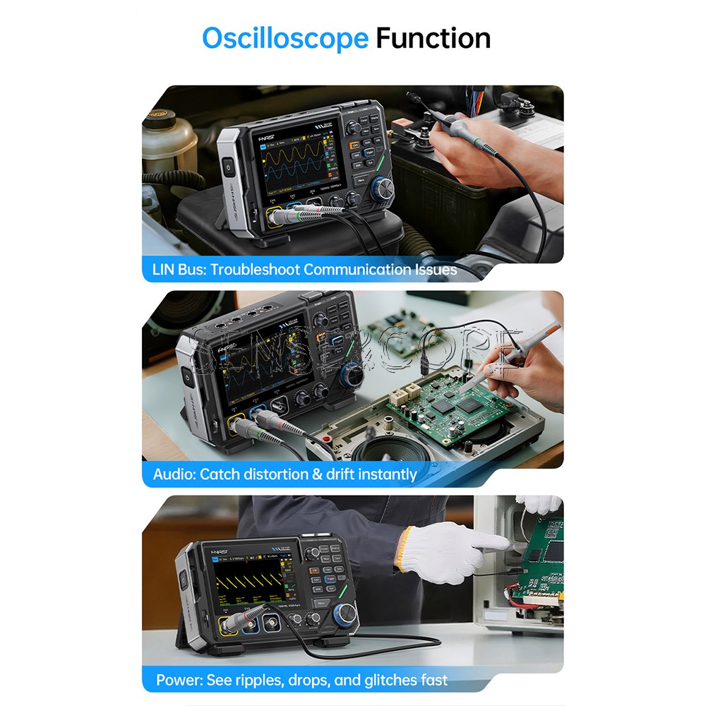 FNIRSI 2D15P Digital Multimeter Oscilloscope Signal Generator 100Mhz 500MSa/s