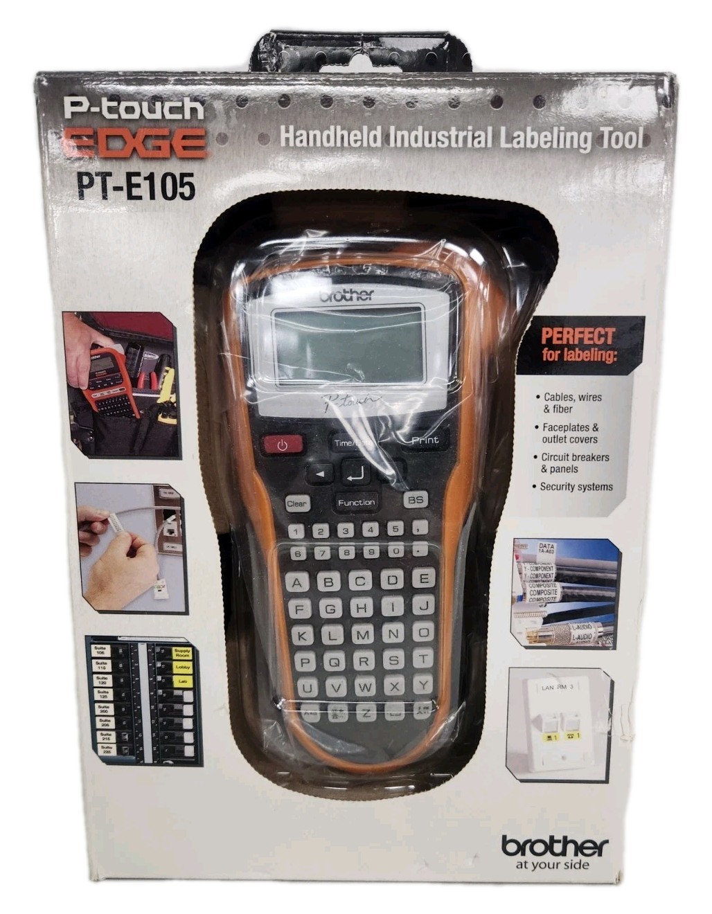 Brother PT-E105 P-Touch Edge Handheld Industrial Label Maker NIB *New*