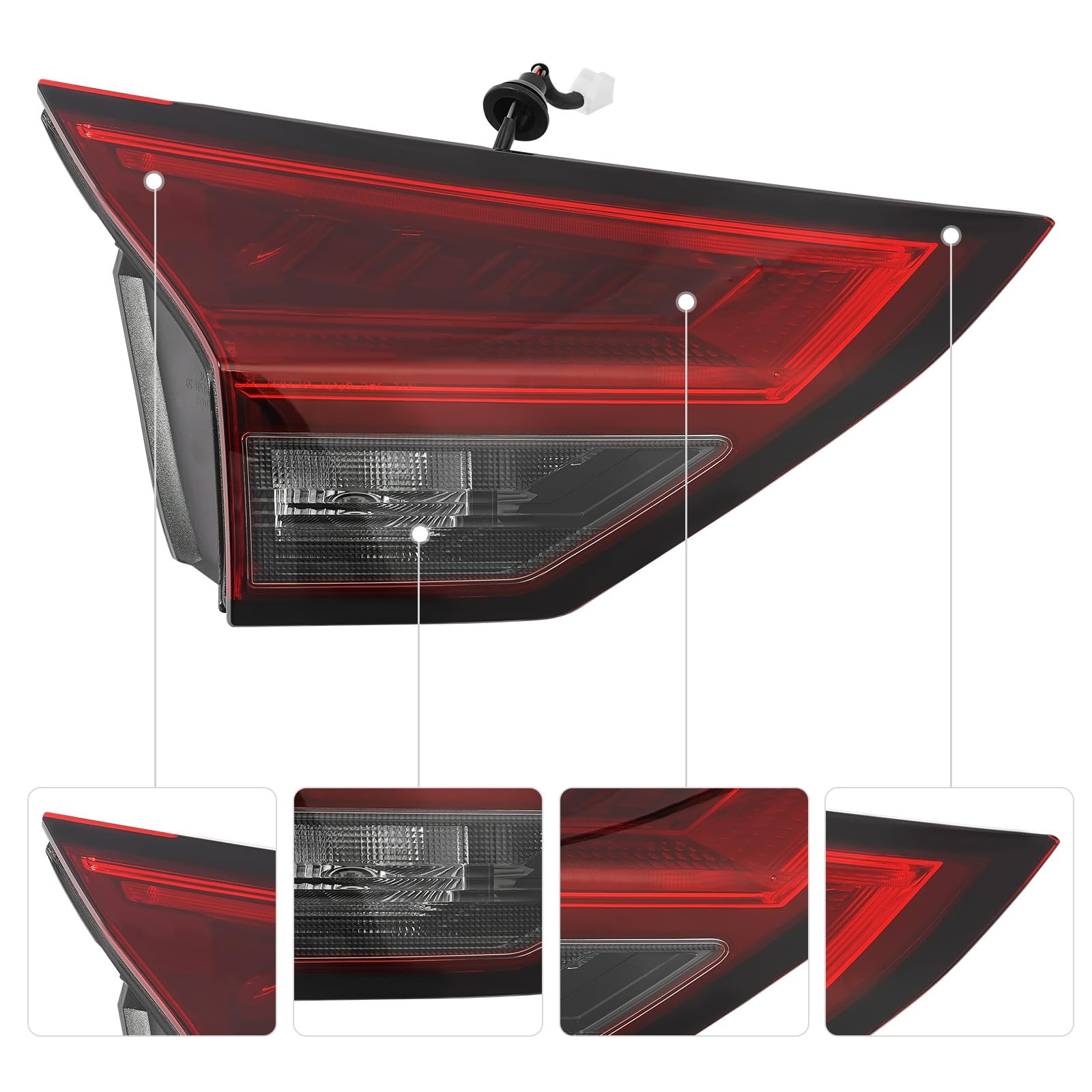 2021-2023 Nissan Rogue Inner Tail Light LED Black 26555-6RR1A 26550-6RR1A Left