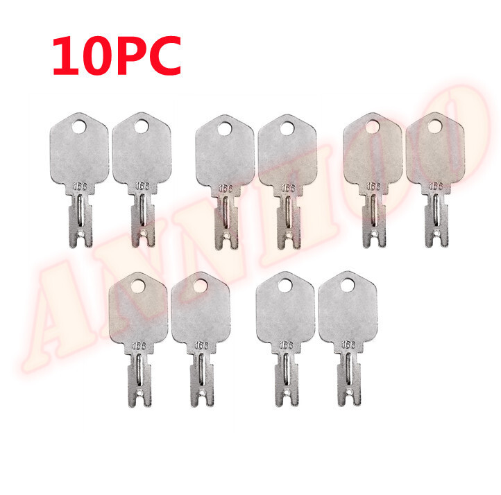 10* Forklift Ignition Keys for Clark Crown Gradall Gehl Hyster Komatsu Yale #166