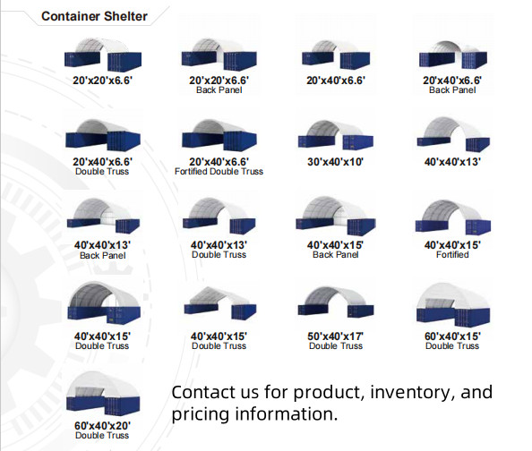 20’x40′ Shipping Container Canopy Shelter 11oz PE | Easy Install Complete Kit