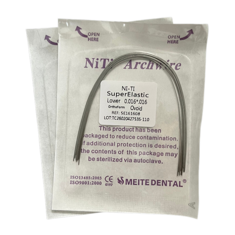 Dental Orthodontic Arch Wire Super Elastic Niti Round Rectangular Ovoid Form