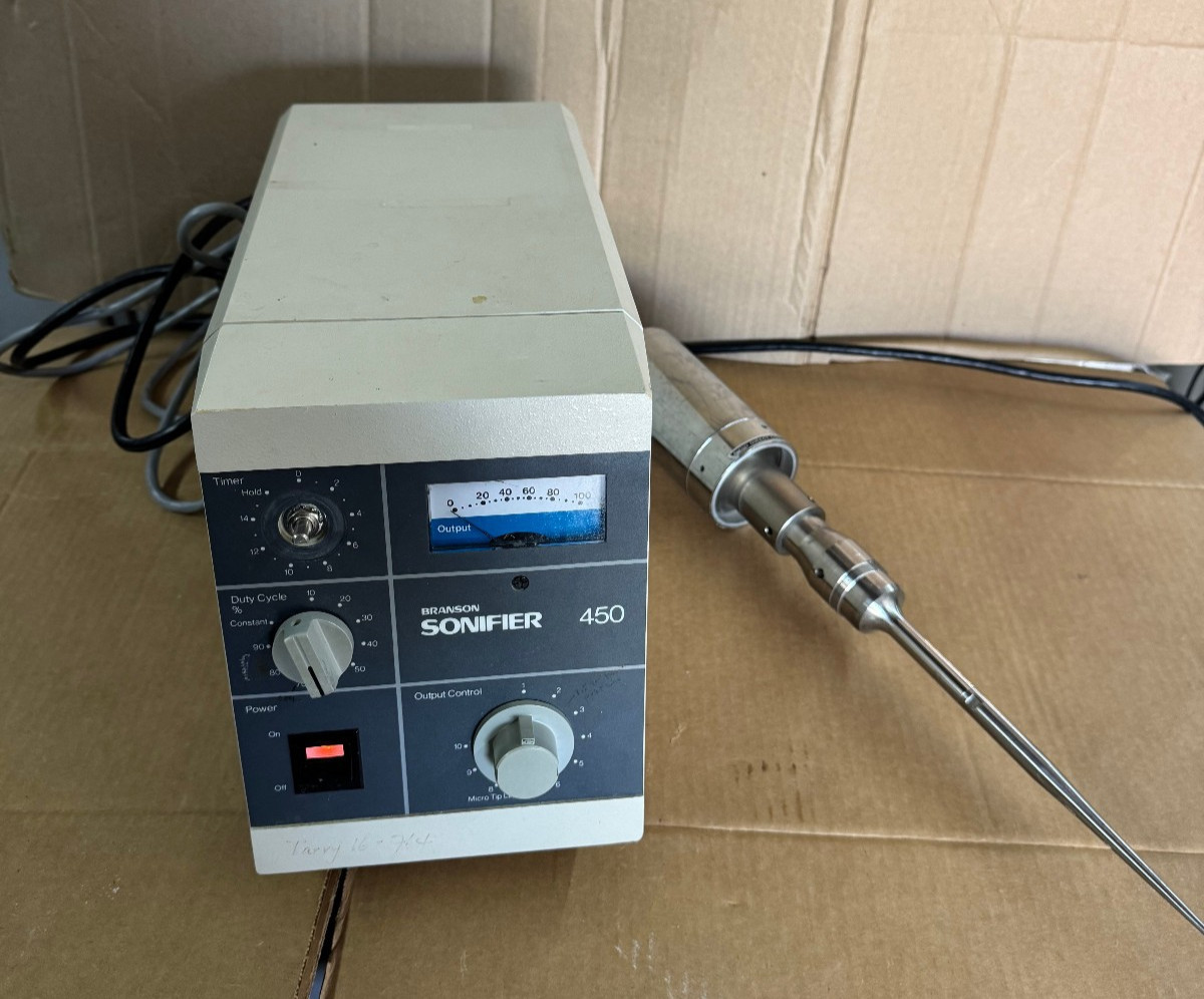 Branson Sonifier 450 Ultrasonics Cell Disruptor with 102 Converter