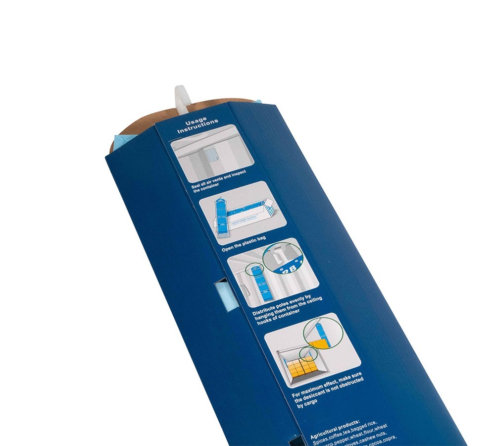Shipping Container Desiccant Strip w/ Hanger for Moisture Absorption (60 Days)