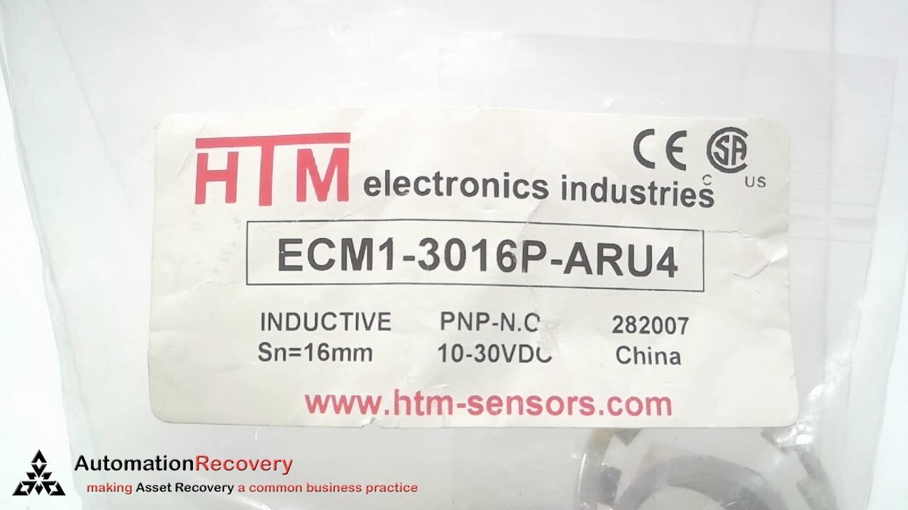HTM ECM1-3016P-ARU4, EXTENDED RANGE METALHEAD PROXIMITY SENSOR, 282007, #300694
