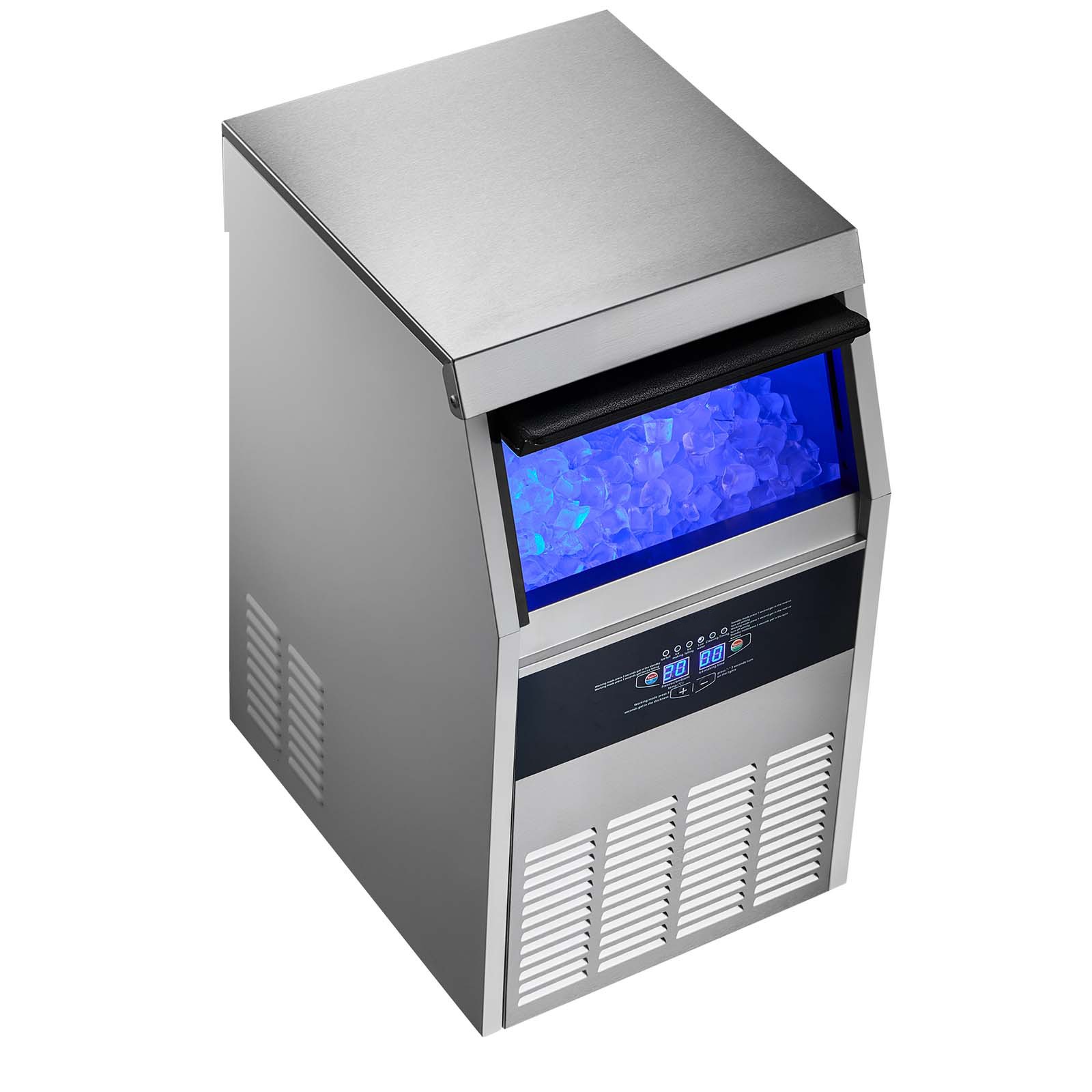 Uimoso 150lbs Commercial Ice Maker Built-in Ice Cube Machine Dual Water Inlet