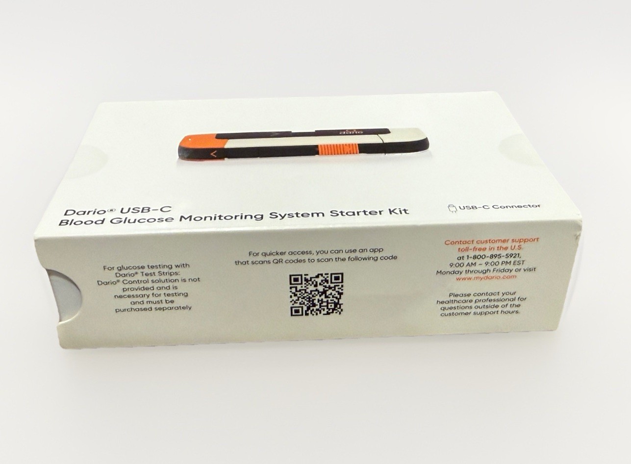 DARIO Smart Glucose Monitor Kit | USB-C Port (Compatible with Android & iPhone