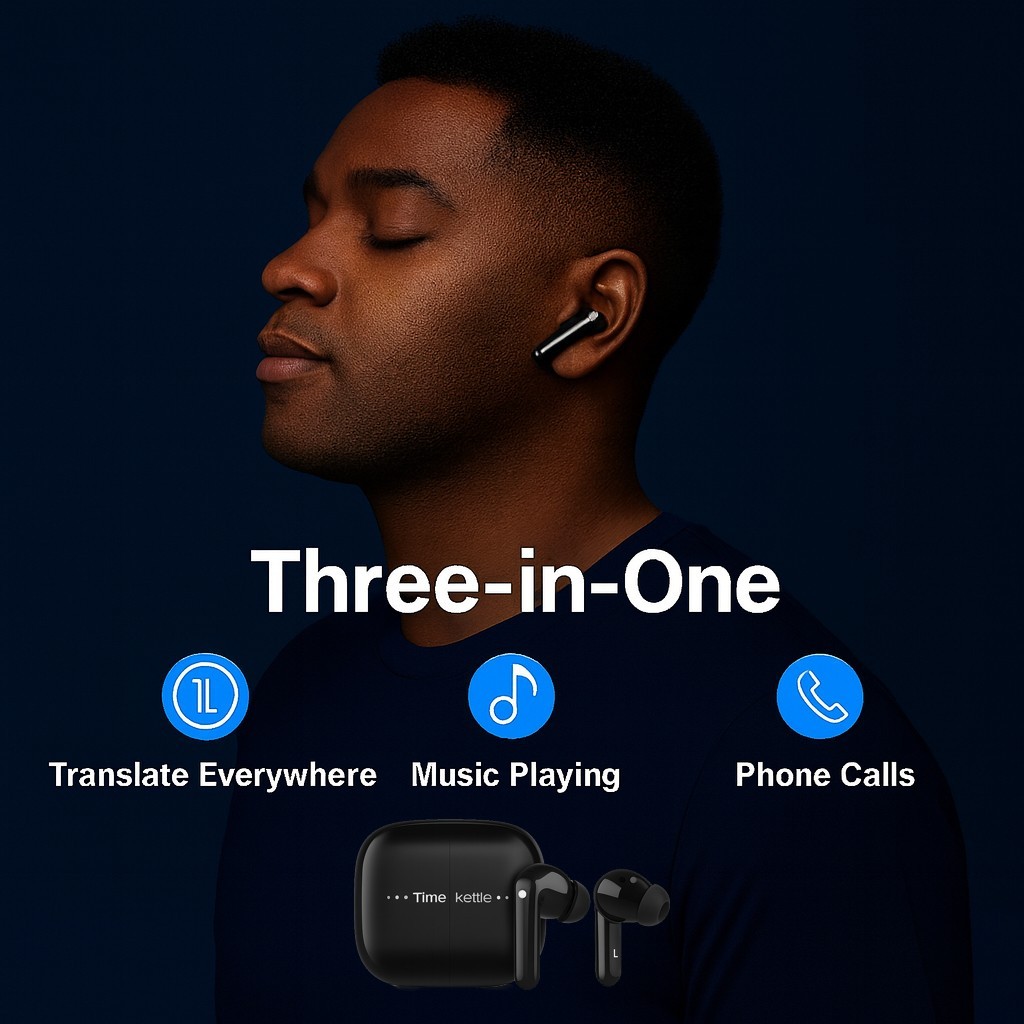 Timekettle M3 3 in 1 Language Translation Earbuds No Subscription – Black Color